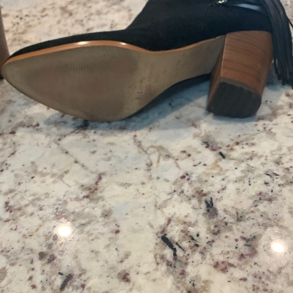 Marc Fisher Black Ankle Booties with Buckle Detail - Picture 4 of 5